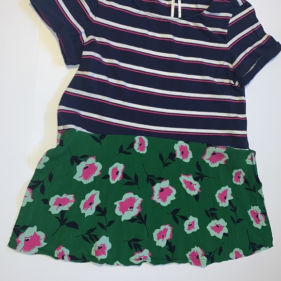 Anthropologie Floral and Striped Peplum Tunic - Women’s Size Medium - Picture 4 of 9